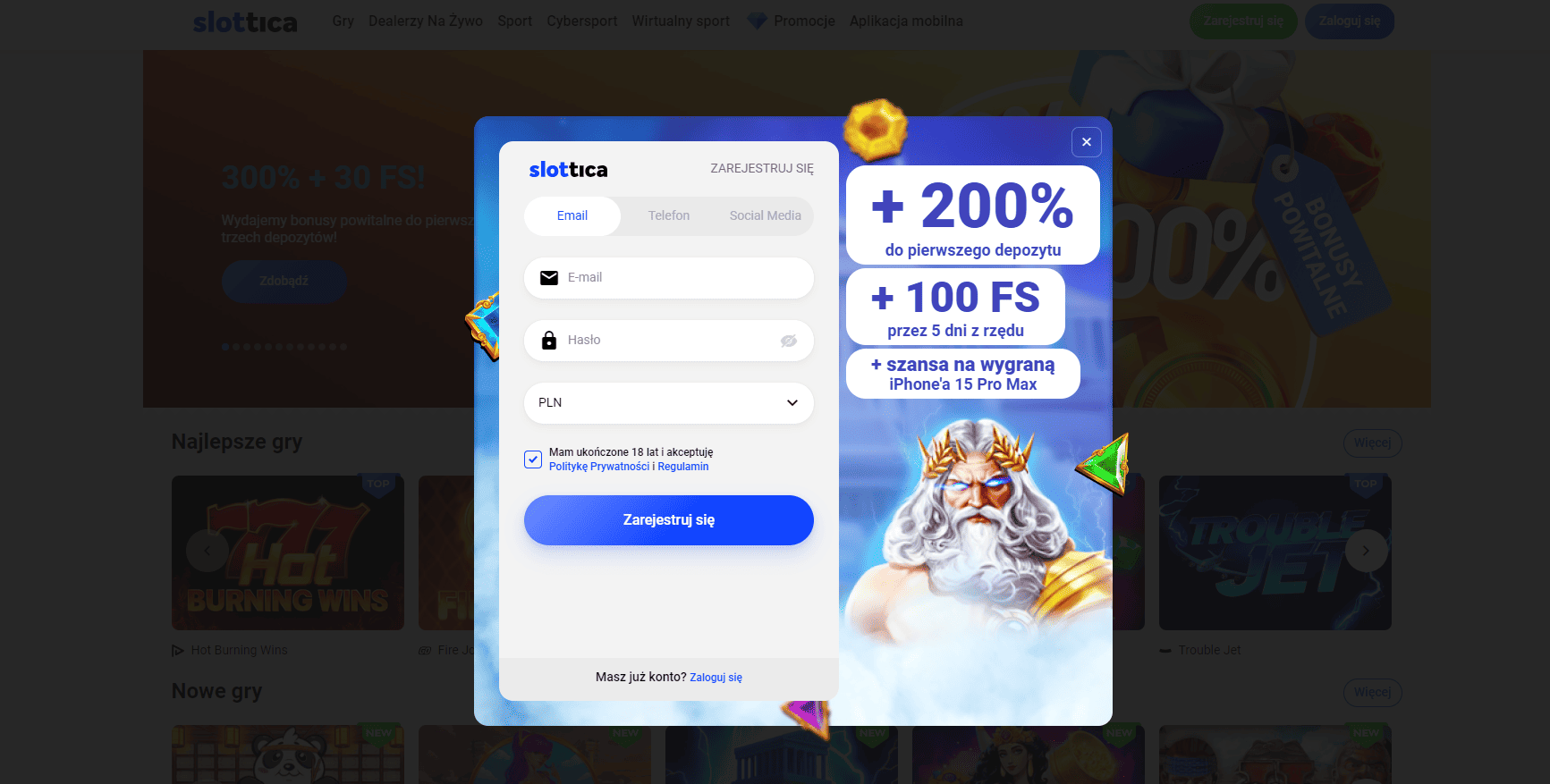 Slottica slotica zarejestruj się